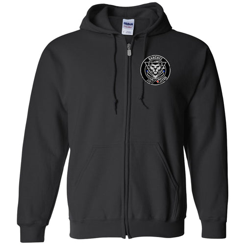 Sanchez Jiu Jitsu Full-Zip Hooded Sweatshirt (Left Chest Only)