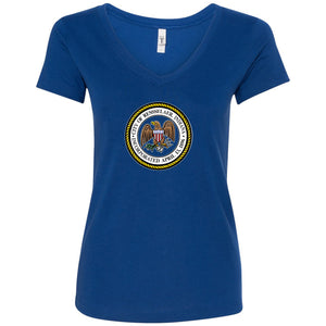 City of Renssealer Seal Women's V-Neck T-Shirt
