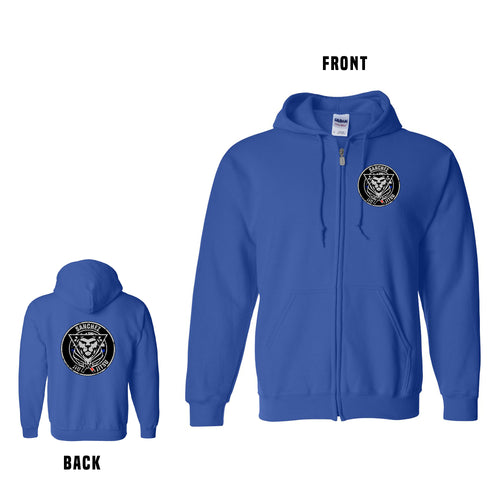 Sanchez Jiu Jitsu Full-Zip Hooded Sweatshirt (Front & Back)