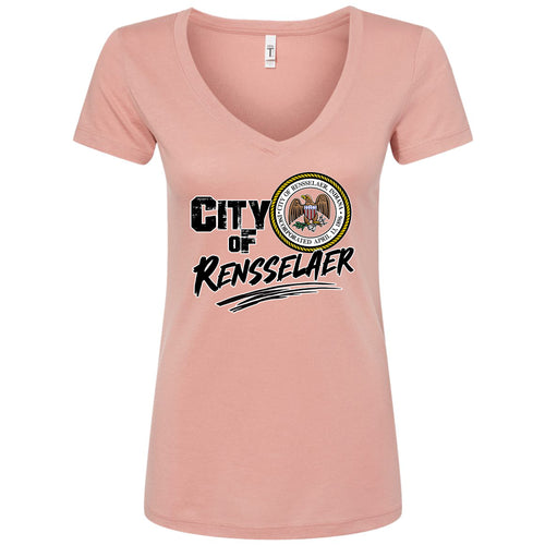 City of Renssealer Women's V-Neck T-Shirt