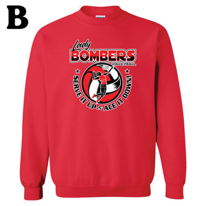 Lady Bomber Volleyball Crewneck Sweatshirt