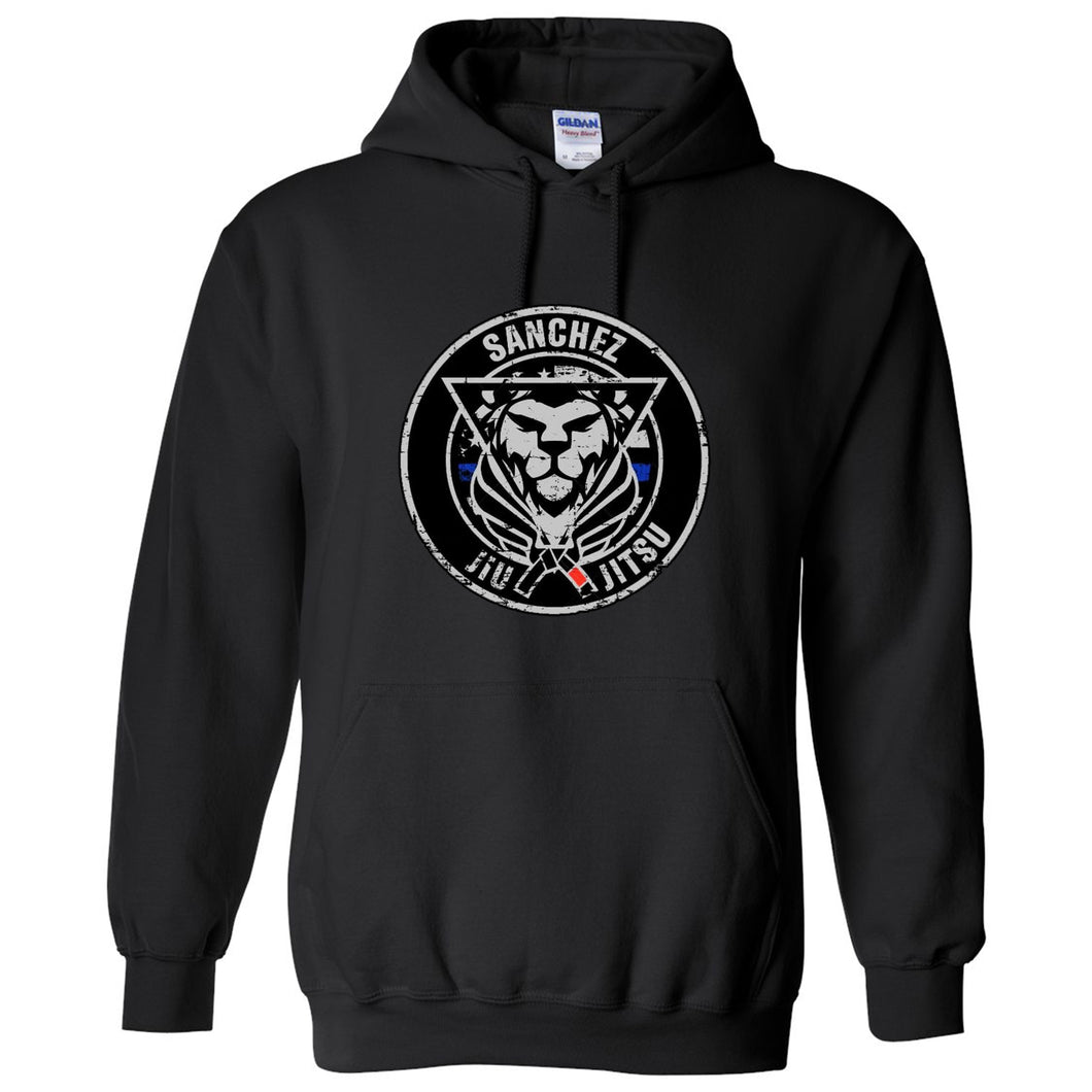 Sanchez Jiu Jitsu Hooded Sweatshirt (Large Front Only)