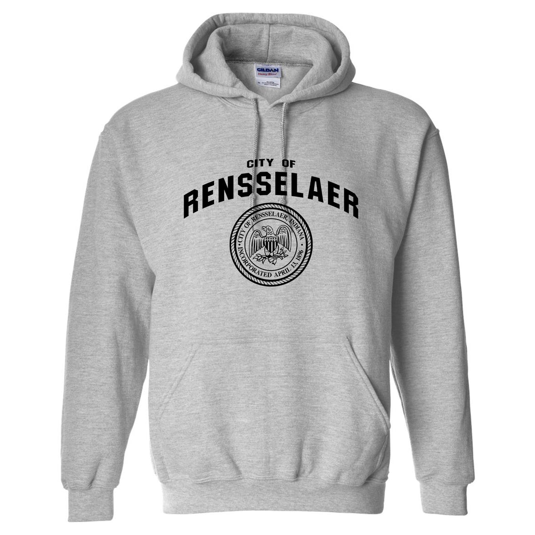City of Rensselaer Seal Embroidered Hooded Sweatshirt