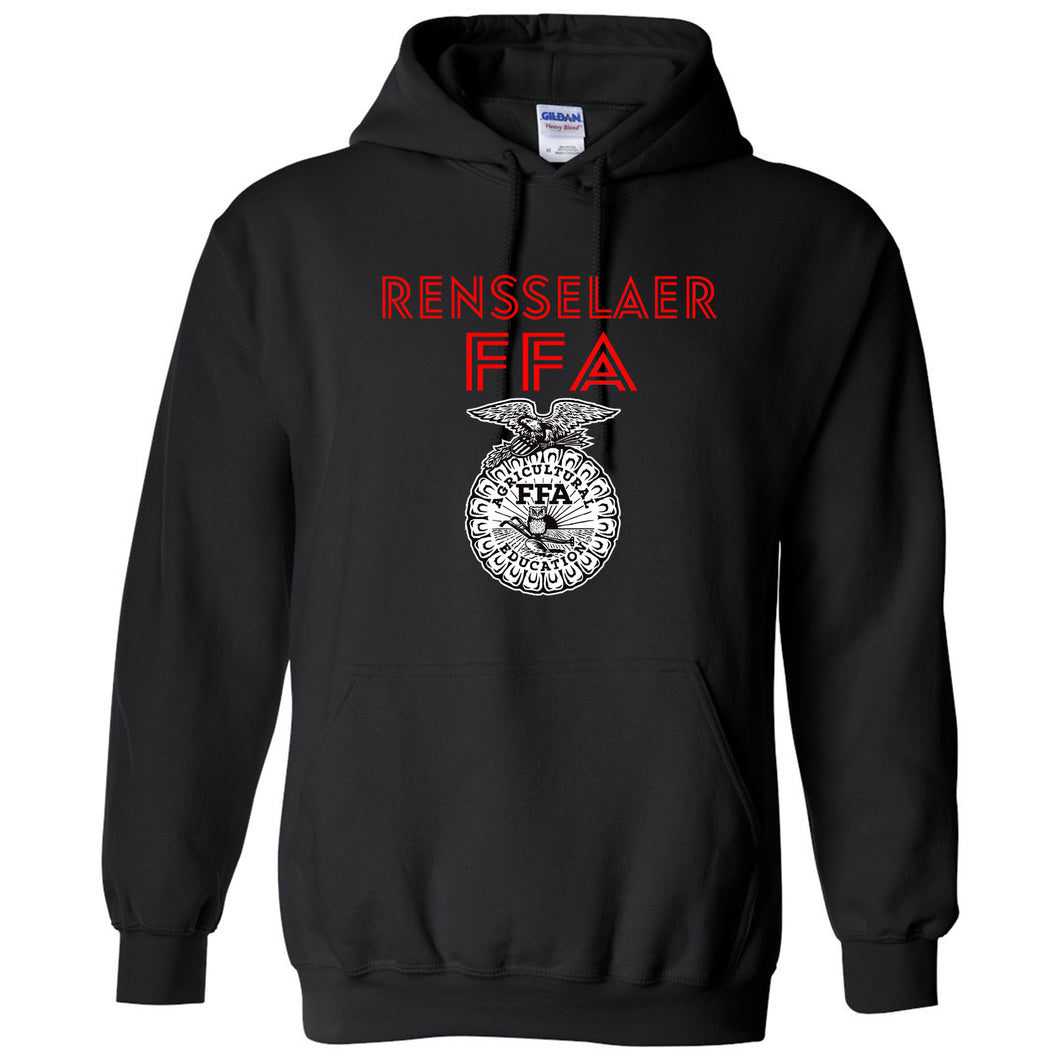 Rensselaer FFA Hooded Sweatshirt T-shirt (Black)