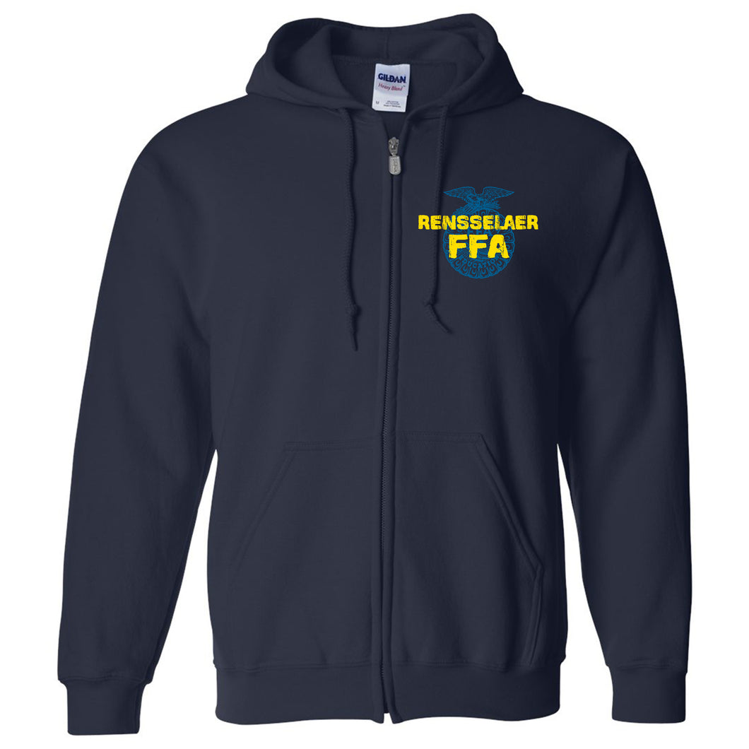 Rensselaer FFA Full-Zip Sweatshirt T-shirt (Navy)