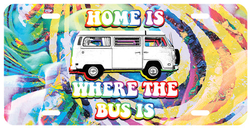 Home Is Where The Bus Is License Plate