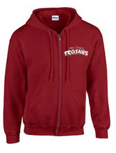 Trojan Text Zip-Up Hoodie
